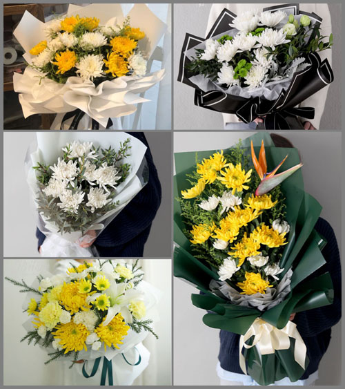 黑龙江鸡西恒山市红旗乡白事花束代送